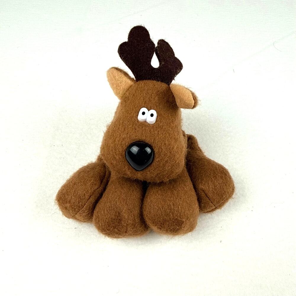 Vintage 1980 Hallmark Rodney Reindeer Plush Christmas Stuffed Toy